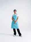 image of Chef Works F8-TUR-0 Bib Apron, Neck Strap, 35" x 21"-24" , Turquoise, 65% Polyester 35% Cotton