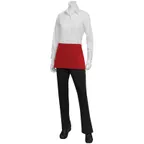 image of Chef Works F9-BLK-0 Waist Apron, 12"L X 23"W, 3 Pockets, 65/35 Poly/Cotton, Black - 1/Case