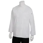 image of Chef Works JLLS-WHT-S Calgary Chef Coat, Small, White, 65/35 Poly/Cotton Twill, Long Sleeve - 1/Case