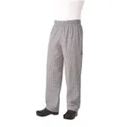 image of Chef Works NBCP-000-6XL Chef Pants, 6XL, PolyCotton 65/35, Black/White Check, 2 Side & Back Pockets