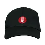 image of Chef Works PROMO-CP1-0 Logo Baseball Cap, Black, 100% Polyester, Adjustable Buckle, Size Fits Most