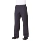 image of Chef Works PSER-BLK-S - Slim Fit Pants, Small Black 65/35 PolyCotton, Drawstring, Zipper Fly, 4 Pockets