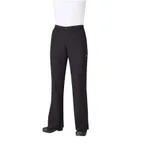 image of Chef Works PW003-BLK-XL Chef Pants, Black XL, 65/35 Poly/Cotton, Zipper Fly, Side/Phone Pockets