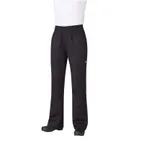 image of Chef Works PW005-BLK-M Women's Baggy Chef Pants, Medium Black, 65/35 PolyCotton, 2 Side Pockets