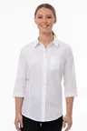 image of Chef Works SES01W-WHT-S Modern Oxford Classic Cook Shirt, Small, White, Poly/Cotton/Elastane