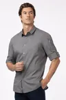 image of Chef Works SES02-GRY-XL Men's Seville Cook Shirt, XL, Gray, Poly/Cotton/Elastane