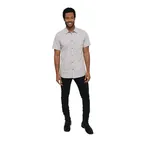 image of Chef Works SHC01-GRY-2XL Gray Cook Shirt, 2XL, Poly/Cotton, Short Sleeve, Snap Front