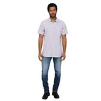 image of Chef Works SHC01-PUR-S Men's Havana Cook Shirt, Small, Purple, Poly/Cotton