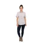 image of Chef Works SHC01W-TAU-2XL Women's Havana Cook Shirt, 2XLarge, Taupe, Poly/Cotton