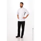 image of Chef Works VSSS-WGC-3XL Valais Chef Coat, Short‑Sleeve, 3XL White, Poly‑Cotton Twill, Cool Vent™ Back