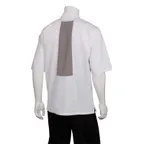 image of Chef Works VSSS-WGC-XL Valais Chef Coat, XL White Short‑Sleeve, Poly‑Cotton Twill, Vent™ Panels