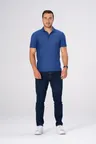 image of Chef Works Z650-ROY-L Men's Large Royal Blue Polo Cook Shirt, 100% Polyester, Moisture‑Wicking