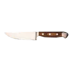 image of Libbey 2001522B Steak Knife, 9‑3/8" Full Tang, Brown Wood Handle, Stainless Steel Blade - 12/Case