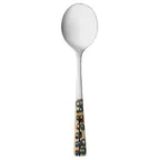 image of Reserve by Libbey 702 016 Bouillon Spoon, 7" 18/8 Stainless Steel, Micro-Burnt Finish - 12/Case