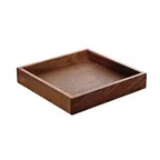 image of Playground 742890091000000 Pedestal Display Stand, 7-1/8" Square, Walnut Wood, 1-1/4"H - Case