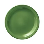 image of Libbey 903046909 - 6¼" Dia. x ⅞" Round Porcelain Plate, Sage Cantina Pattern, Vitrified Foot - 12/Case