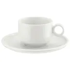image of Schonwald 9255226 Cup – 8 oz (3"⅜ x 2"⅞) Porcelain White, Stackable, Microwave Safe - 12/Case