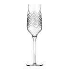 image of Reserve by Libbey 9332/69477 Crosshatch Flute Glass, 8 oz ClearFire, Dishwasher Safe - 12/Case