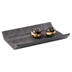image of APS Germany APS 84403 TrayGN 1/410.5"L x 6.5"W x 1.5"H Rect Melamine Gray Dishwasher Safe - 1/Case