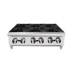 image of Atosa USA ATHP-36-6-LP 36" Countertop LP Gas Hotplate w/ (6) Burners, Manual Controls, 150.000 BTU