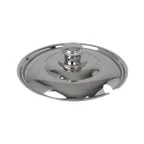image of Spring USA 375-61/6SC Soup Tureen Cover Notched, 9-7/8" Dia., 6 Qt., Stainless Steel Sapphire Chrome