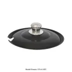image of Spring USA 375-61/6TG Tureen Lid, Notched, 9-7/8" Dia., 6-Qt., 18/10 Stainless Steel, Gold Accents