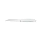 image of Victorinox 6.7437 Paring Knife - Sheep’s Foot, 3¼" Blade, Stainless Steel, White Plastic Handle, NSF