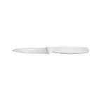 image of Victorinox 6.7607 Paring Knife – 3¼" Stamped Spear‑Point, Carbon Steel Blade, White Plastic Handle