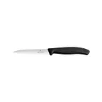 image of Victorinox 6.7733 Paring Knife 4" Serrated Spear-Point Black Poly Handle High Carbon Stainless Steel
