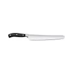 image of Victorinox 7.7433.26G Maitre Forged 10" Bread & Sandwich Knife, Black Wood Handle, Serrated Blade