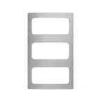 image of Vollrath 9885903 Custom White Acrylic Adaptor Plate – 3‑Pan Cutout, Plastic, White