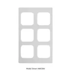 image of Vollrath 9885905 White Acrylic Adaptor Plate for Five‑Pan Cold Pan, Plastic 5 Cutout Design - 1/Each