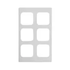 image of Vollrath 9885906 Custom White Acrylic Adaptor Plate – Six‑Pan Cold Pan Cutout, Plastic, White