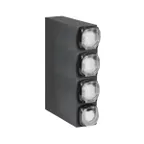 image of Vollrath B4V LidSaver Dispenser Cabinet, Black Plastic Box System with 4 Vertical Lid Compartments