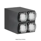 image of Vollrath B4X LidSaver Dispenser Cabinet, Black Plastic 4‑Compartment System for Service