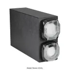 image of Vollrath K2VLLLDS LidSaver3 Dispenser, 23-3/8" Black Plastic, 2‑Compartment Straw Organizer