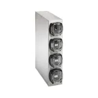 image of Vollrath K58824 LidSaver3 4‑Compartment Steel Lid Dispenser, 7‑1/8" W x 23‑3/8" D x 31‑5/8" H