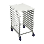 image of Winholt AL-1810H-ALTOP Mobile Half Size End Load Pan Rack w/ (10) 18" X 26" Pan Capacity