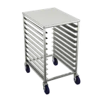 image of Winholt AL-1810H-SSTOP-LC Mobile Half Size End Load Pan Rack w/ (10) 18" X 26" Pan Capacity