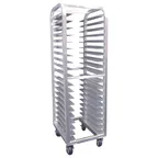 image of Winholt ALUN-1820-HD Aluminum 20-Pan Universal Pan Rack w/ 5" Polyurethane Casters