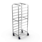 image of Winholt SS-1810B Stainless Steel Mobile Pan Rack w/ (10) 18" Platters