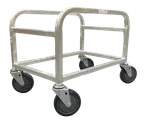 image of Winholt SS-L-1 Stainless Steel Lug Cart, 16" x 25" x 19", 1 Lug, NSF, 5" Polyurethane Casters