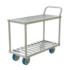 image of Winholt TBST-1837 Sani Stock Cart, Two Shelves, Open Base