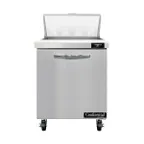 image of Continental Refrigerator SW27N8 27" 1-Door Sandwich and Salad Prep Table, 8 Pans, Stainless Steel Exterior