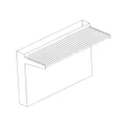 image of Garland US Range CCBR-48NSBR Cuisine Back Riser, Single-Deck, 24" High, 48" Wide