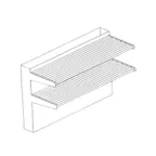 image of Garland US Range CCDBR-48NSBR Cuisine Back Riser, Double-Deck, 35" High
