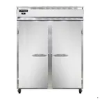 image of Continental Refrigerator 2REN 57" 2-Section Reach-In Refrigerator w/ 2 Solid Doors, Stainless Steel Front Aluminum Exterior, 50 cu.ft.