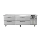 image of Continental Refrigerator D72GN 72" 4 Drawers Refrigerator Griddle Stand Chef Base w/ Marine Edge