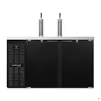 image of Continental Refrigerator KC59N – 59" 2-Column Beer Cooler, 22 cu ft, Black Enamel, Stainless, R290
