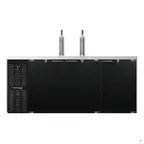 image of Continental Refrigerator KC79N - 79" 2-Column Keg Cooler, 28 cu ft, Black Enamel, 3-Barrel, Alarm